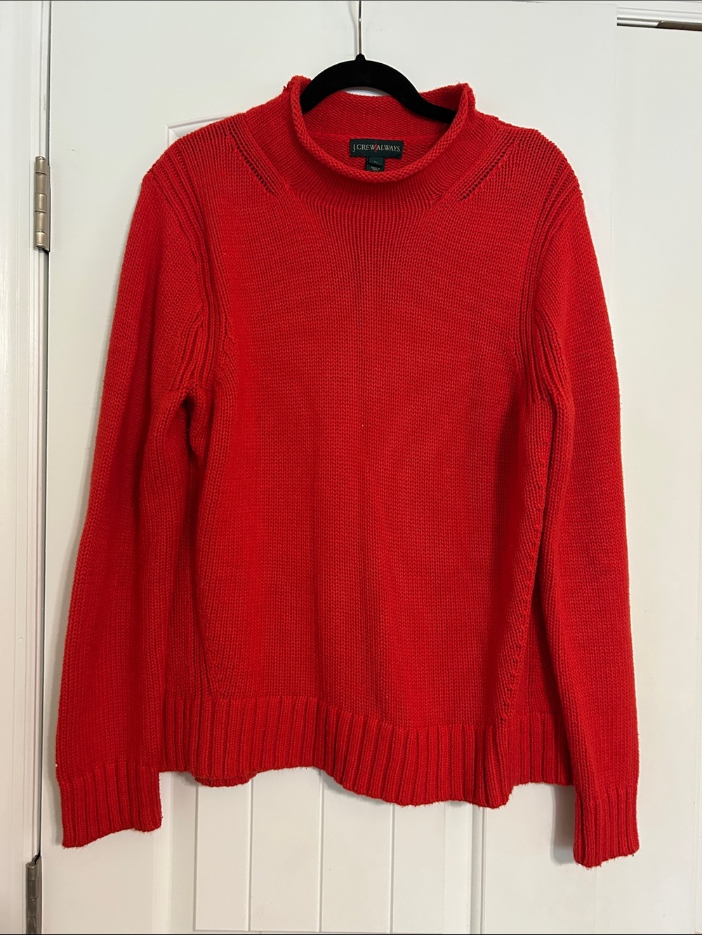 J. Crew Red Rollneck Knit Sweater